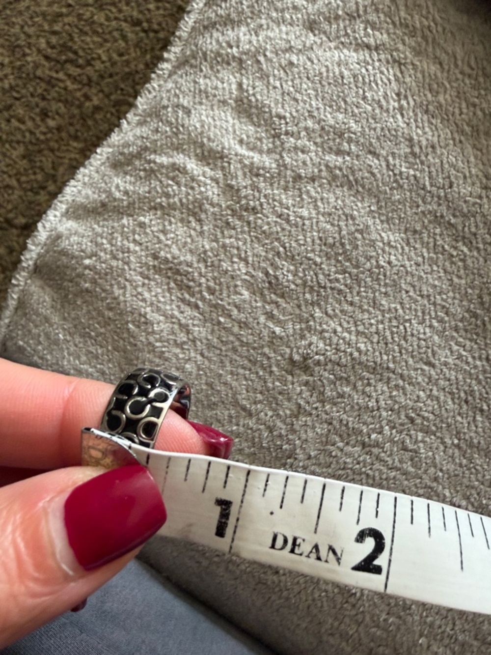 Coach Silver-Tone Signature Cutout Band Ring - Picture 3 of 7